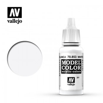 Vallejo Model Color Acrylic Paint White Glaze 70853